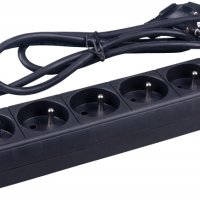 Przedłużacz OFFICE PRODUCTS, 5 gniazd, 1,5m, z uziemieniem i wyłącznikiem, czarny