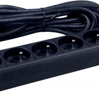 Przedłużacz OFFICE PRODUCTS, 5 gniazd, 3m, z uziemieniem i wyłącznikiem, czarny
