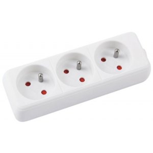 Przedłużacz OFFICE PRODUCTS, 3 gniazda, 5m, z uziemieniem, biały