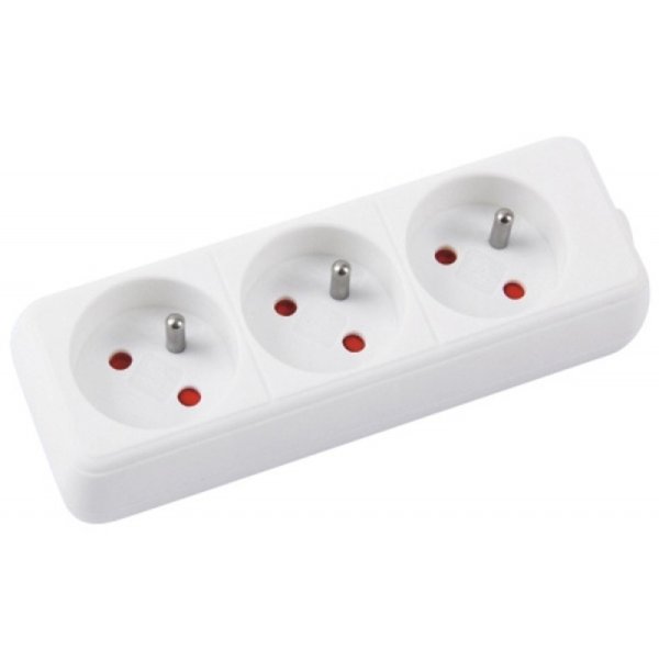 Przedłużacz OFFICE PRODUCTS, 3 gniazda, 5m, z uziemieniem, biały