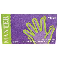 Rękawice lateksowe pudrowe MAXTER, 100 szt., XS