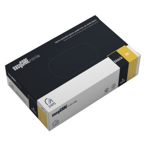 Rękawice nitrylowe, EASYCARE, 100 szt., rozmiar M, czarne