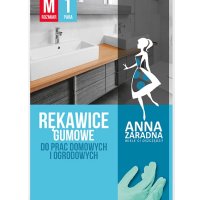 Rękawice gumowe, ANNA ZARADNA, rozmiar M, pastelowa zieleń