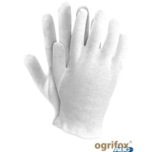 Rękawiczki białe cienkie bawełniane rozmiar 7 OGRIFOX OX-UNDER W 7 norma EN420