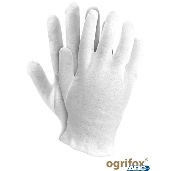 Rękawiczki białe cienkie bawełniane rozmiar 7 OGRIFOX OX-UNDER W 7 norma EN420