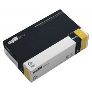 Rękawice nitrylowe, EASYCARE, 100 szt., rozmiar XL, czarne