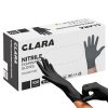 Rękawice nitrylowe bezpudrowe CLARA, 100 szt., rozmiar XS, czarne
