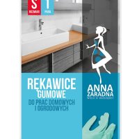 Rękawice gumowe ANNA ZARADNA, rozmiar S, pastelowa zieleń