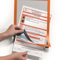 Ramka MAGAFRAME A4 - samoprzylepna magnetyczna pomarańcz (2) DURABLE 4872-09