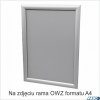 Ramka plakatowa OWZ 25mm profil alu ostre narożniki A3 TZW25 / A3BG 2X3
