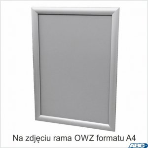 Ramka plakatowa OWZ 25mm profil alu ostre narożniki A3 TZW25 / A3BG 2X3