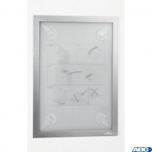 Ramka informacyjna DURAFRAME A4 srebrna 484323 WALLPAPER DURABLE