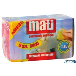 Zmywaki gąbka do zmywania  Maxi (5 szt.) MATI 08267