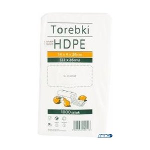 Torebki HDPE 04 14x4x26cm 1000 szt.