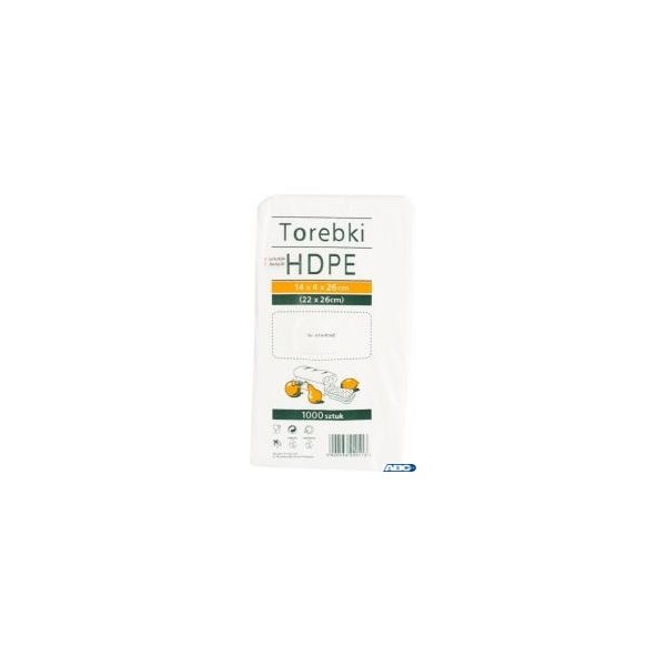 Torebki HDPE 04 14x4x26cm 1000 szt.