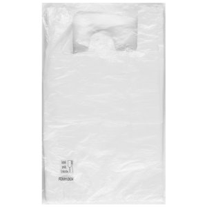 Reklamówka SARANTIS, HDPE, podstawowa, 25 / 6 / 45 cm, 11 mikr., 180 szt., biała