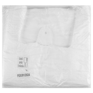 Reklamówka SARANTIS, HDPE, normal, 22 / 5 / 38 cm, 6 mikr., 200 szt., biała