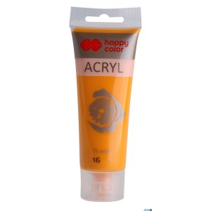 Farba akrylowa 75ml, ciemnożółty, Happy Color HA 7370 0075-16
