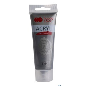 Farba akrylowa 75ml, czarne srebro, Happy Color HA 7370 0075-819