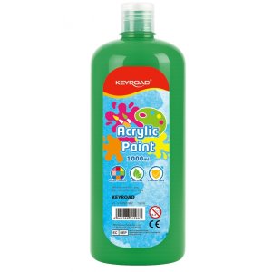 Farba akrylowa KEYROAD, 1000ml, butelka, zielona