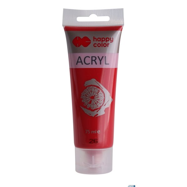 Farba akrylowa 75ml, ciemnoczerwony, Happy Color HA 7370 0075-26