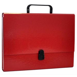 Teczka-pudełko OFFICE PRODUCTS, PP, A4 / 5cm, z rączką i zamkiem, bordowa