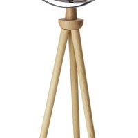 Globus TROIKA Sputnik, na stojaku, śr. 43cm, wys. 1,40m, brązowo-srebrny