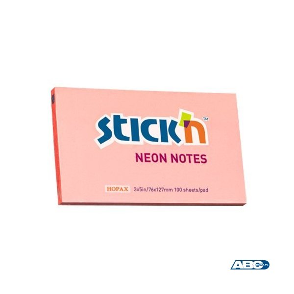 Bloczek STICKN 127x76mm różowy neonowy 100k 21170 STICKN