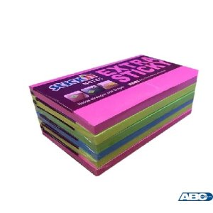 Notes samoprzylepny EXTRA STICKY 76x127mm 4 kol.neon / 90 kart. 6szt. STICK`N 21687