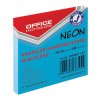 Bloczek samoprzylepny OFFICE PRODUCTS, 76x76mm, 1x100 kart., neon, niebieski