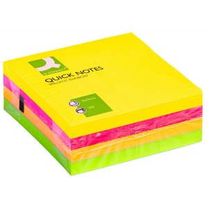 Kostka samoprzylepna Q-CONNECT Brilliant, 76x76mm, 1x320 kart., neonowa
