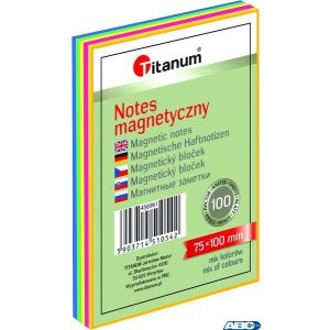 Notes elektrostatyczny 75x100mm 100k mix kolorów 456961 TITANUM bloczek