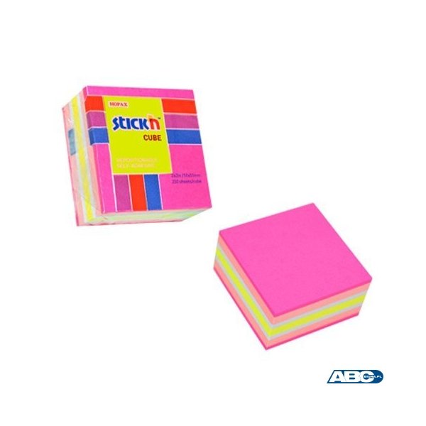 Bloczek STICKN 51x51mm różowy-mix neon i pastel 21533