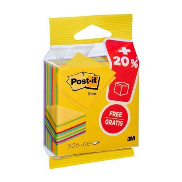 Kostka samoprzylepna POST-IT® ( 2014-UCP), 76x76mm, 1x325 kart., mix kolorów