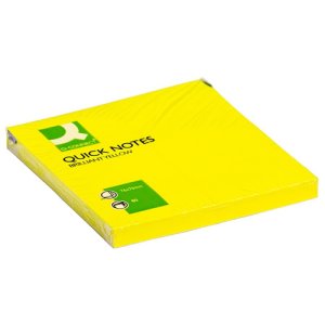 Bloczek samoprzylepny Q-CONNECT Brilliant, 76x76mm, 1x80 kart., żółty