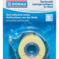 Karteczki samoprzylepne w rolce Donau, 50mmx10m, jasnożółty