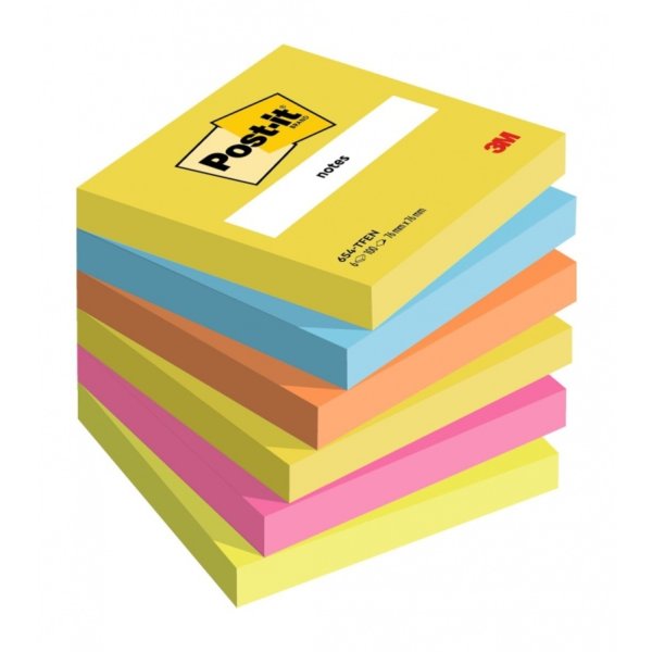 Karteczki samoprzylepne Post-it®, ENERGETIC, 76x76mm, 6x100 kart.