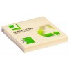 Bloczek samoprzylepny Q-CONNECT 100% Recycled, 76x76mm, 100 kart., żółty
