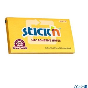 Bloczek STICKN 127x76mm 360stopni ciemno zółty 21555