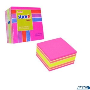 Bloczek STICKN 76x76mm 400k mix różowy / żółty 21536