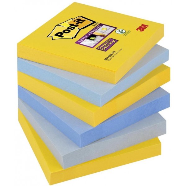 Karteczki samoprzylepne POST-IT® Super Sticky (654-6SS-NY), 76x76mm, 6x90 kart., new york