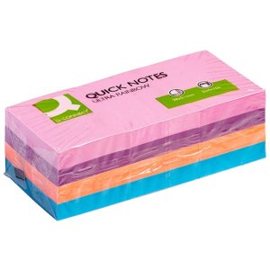 Bloczek samoprzylepny Q-CONNECT Rainbow, 38x51mm, 3x4x100 kart., mix kolorów