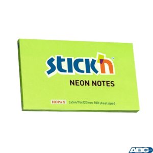 Bloczek STICKN 127x76mm zielony neon 100k 21171 STICKN