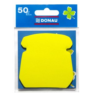 Bloczek samoprzylepny DONAU, 1x50 kart., telefon, zawieszka, żółty
