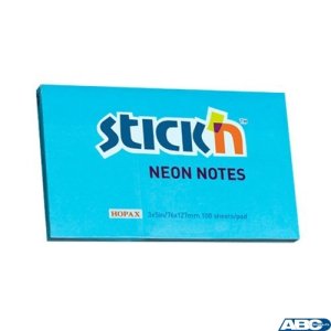 Bloczek_STICKN 127x76mm niebieski neonowy 100k 21100k 213 STICKN