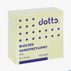 Kostka samoprzylepna DOTTS 75x75 400 kartek żółta (NSKZ / D)