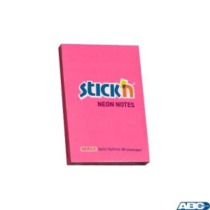 Bloczek STICKN 76x51mm ciemnoróżowy neon 100k 21161 STICKN