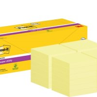 Karteczki samoprzylepne POST-IT Super Sticky, 76x76mm, 24x90 kart., kanarkowy żółty