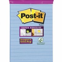 Karteczki samoprzylepne POST-IT® Super sticky, (6844-L-NB), 152x102mm, 45 kart., zawieszka, niebieskie