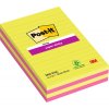 Karteczki samoprzylepne POST-IT® Super Sticky, 127x203mm, 4x45 kart., w linie, mix kolorów